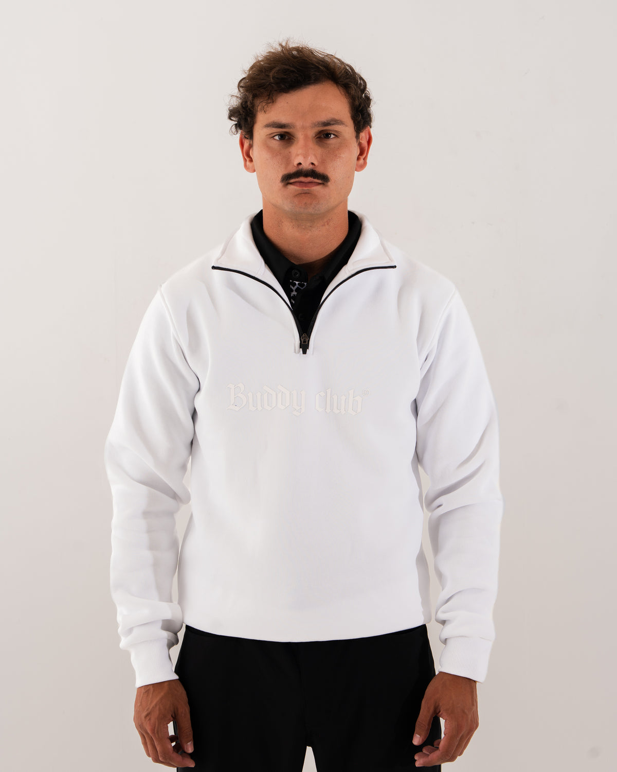 Quarter Zip White Top