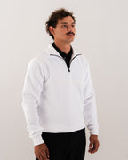 Quarter Zip White Top